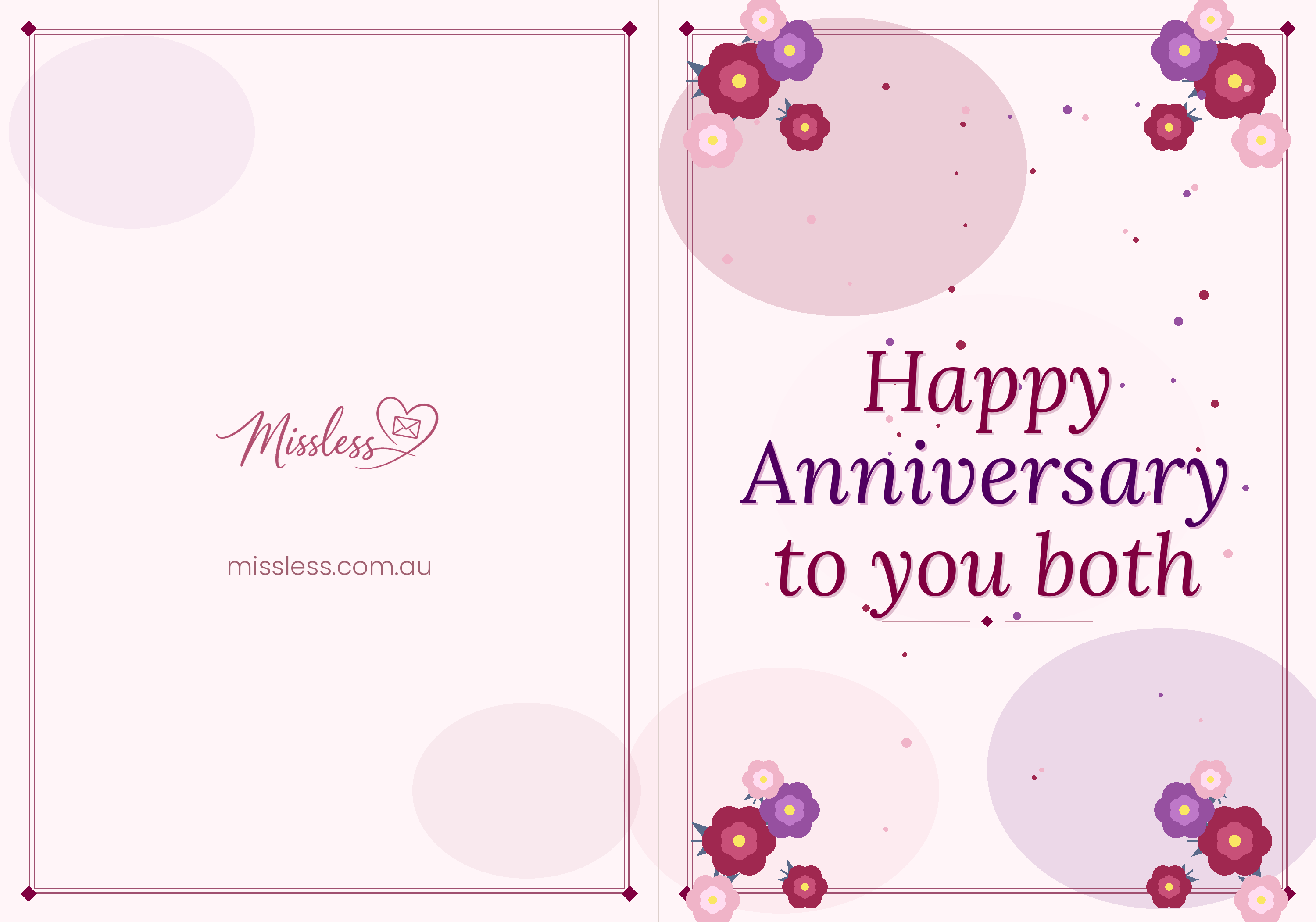 Anniversary card cover