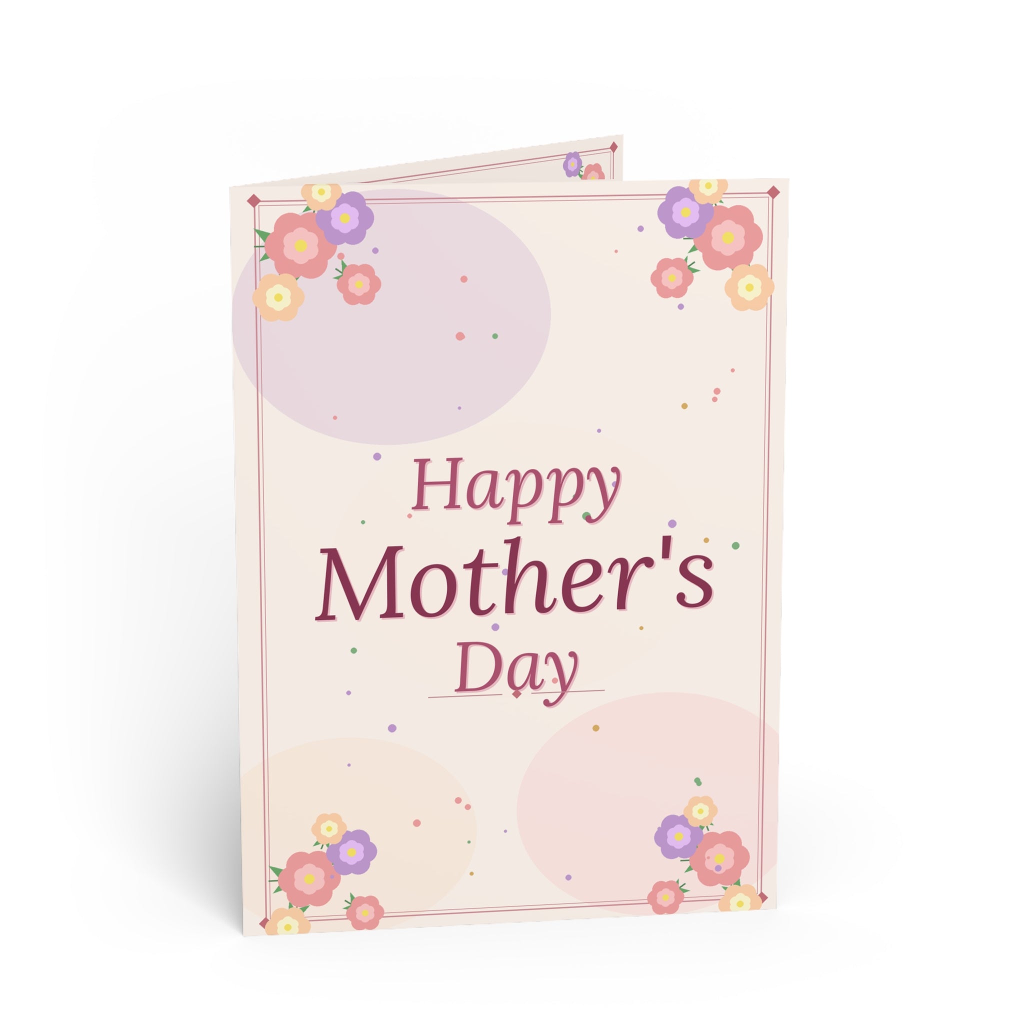 Copy of Mother's Day Greeting Card — Floral Pastel "Happy Mother's Day" Card