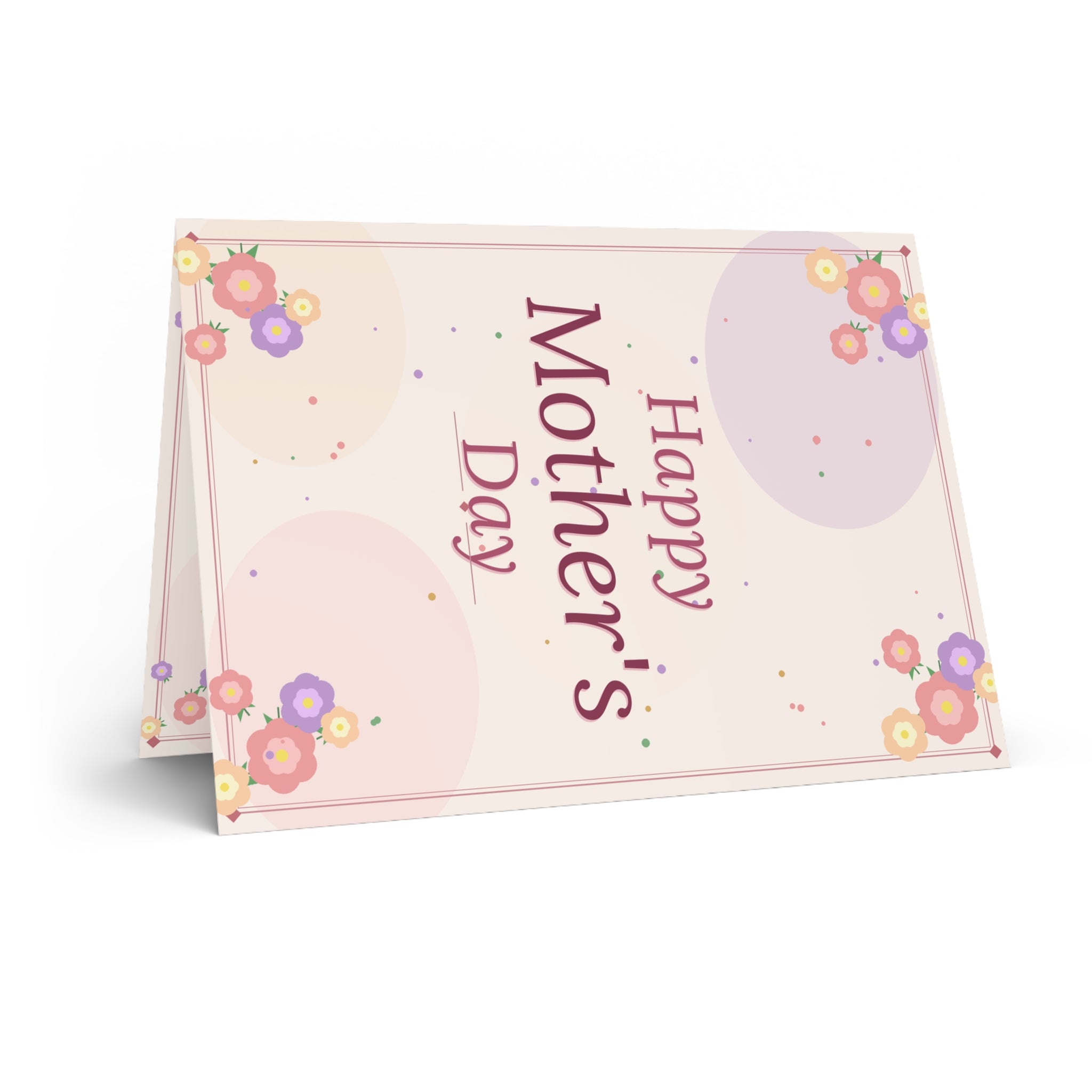 Copy of Copy of Mother's Day Greeting Card — Floral Pastel "Happy Mother's Day" Card