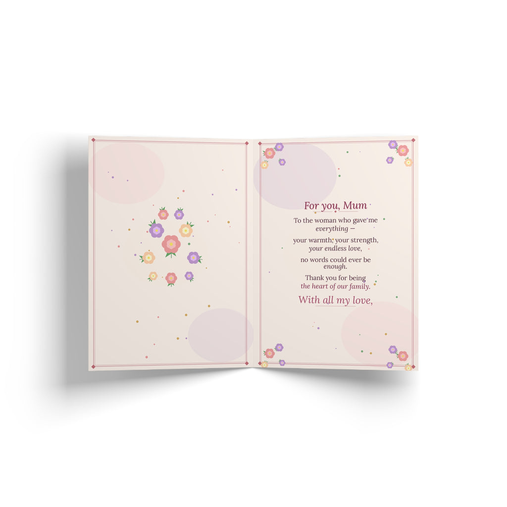 Copy of Copy of Mother's Day Greeting Card — Floral Pastel "Happy Mother's Day" Card